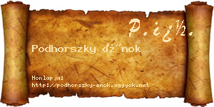 Podhorszky Énok névjegykártya